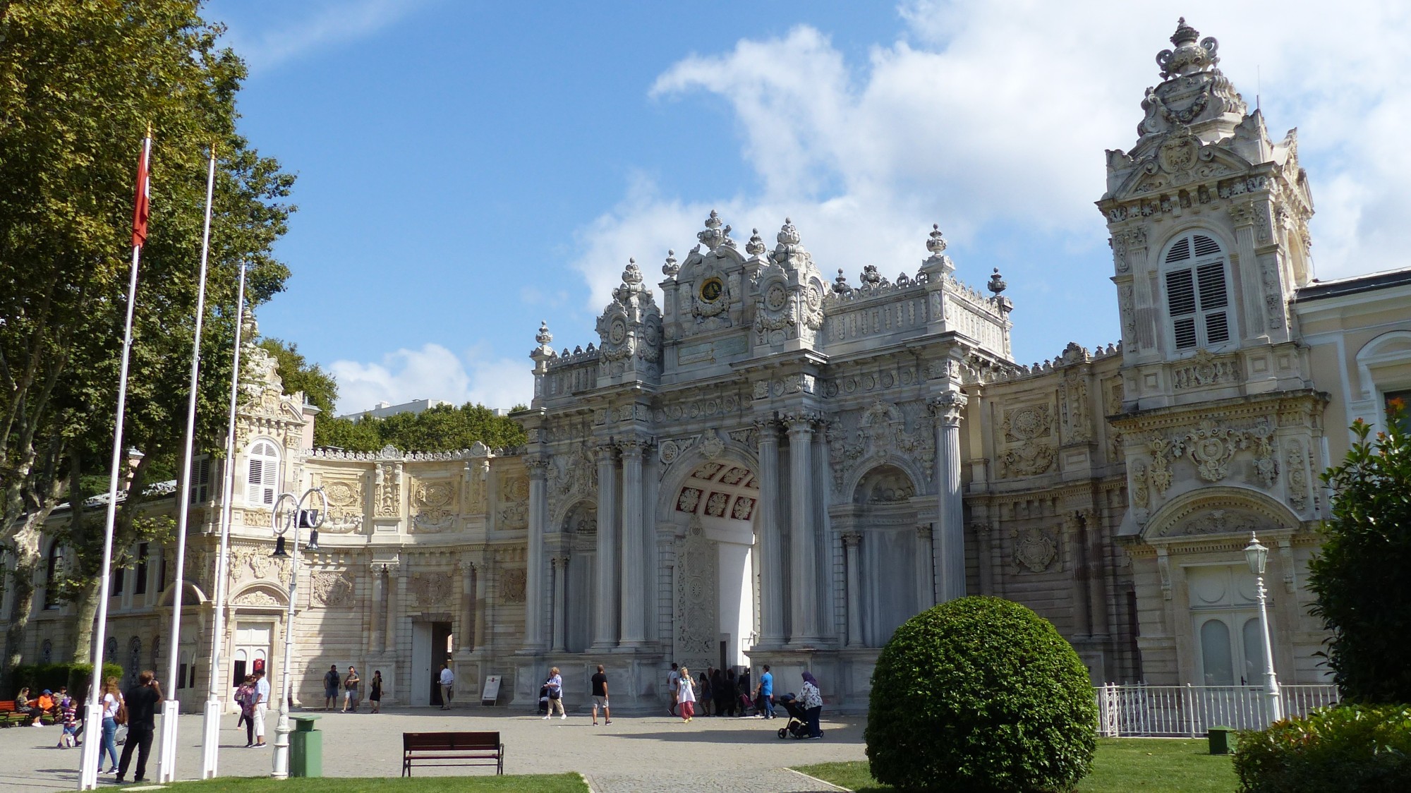 Dolmabahçe Palace, which was the administrative center of the Ottoman Empire until 1922